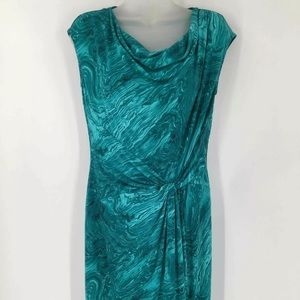 Gorgeous Michael Kors green swirl twisted dress